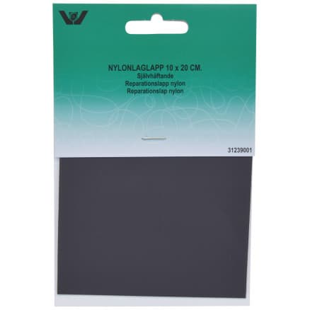 Reparationslapp Självhäftande Nylon Mörkgrå 10x20 cm - 1 st.