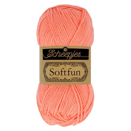 Scheepjes Softfun Garn Unicolor 2636 Soft Coral