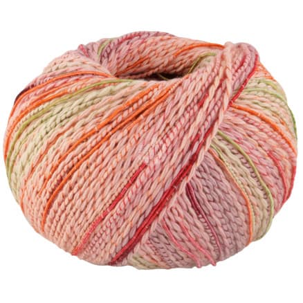 Lana Grossa Torto Garn 12 Persika/orange/ljusgrön/lila/ljusgrön/sallon/vinröd