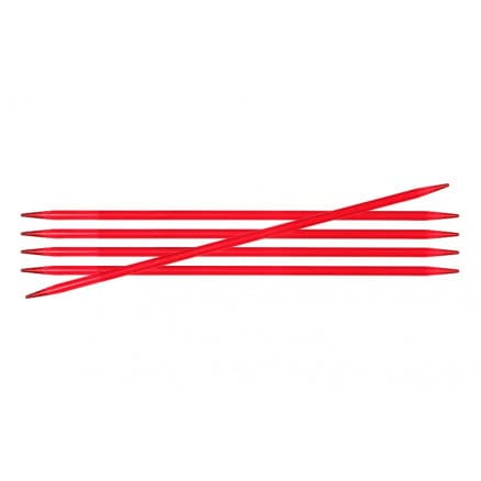 KnitPro Trendz Strumpstickor Akryl 15cm 3,50mm / 5.9in US4 Red