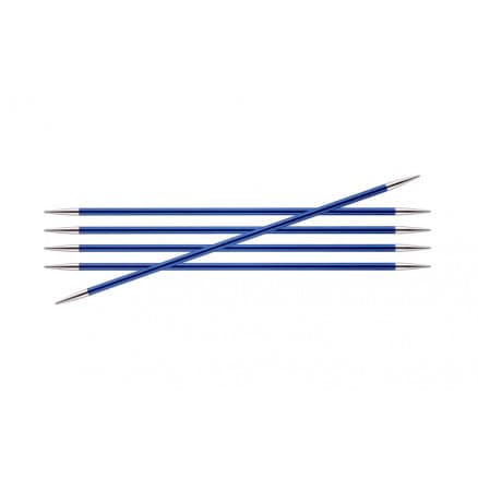 KnitPro Zing Strumpstickor Aluminium 15cm 4,00mm / 5.9in US6 Sapphire