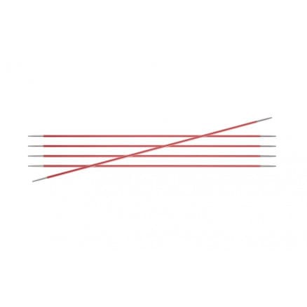 KnitPro Zing Strumpstickor Aluminium 15cm 6,50mm / 5.9in US10Â½ Coral