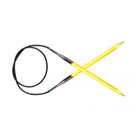 KnitPro Trendz Rundstickor Akryl 100cm 6,00mm / 39.4in US10 Yellow