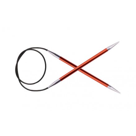 KnitPro Zing Aluminium Rundstickor 60cm 2,50mm / 23.6in US1Â½ Garnet