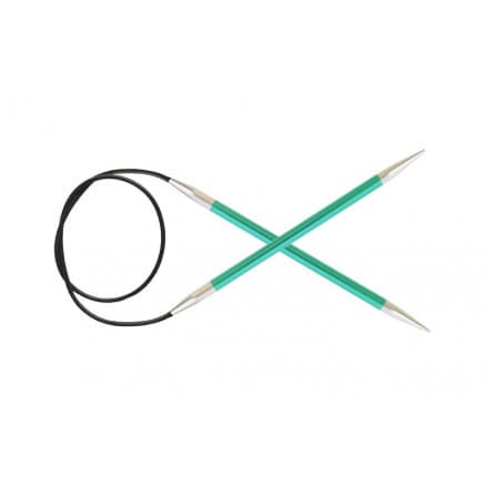 KnitPro Zing Aluminium Rundstickor 60cm 8,00mm / 23.6in US11 Emerald