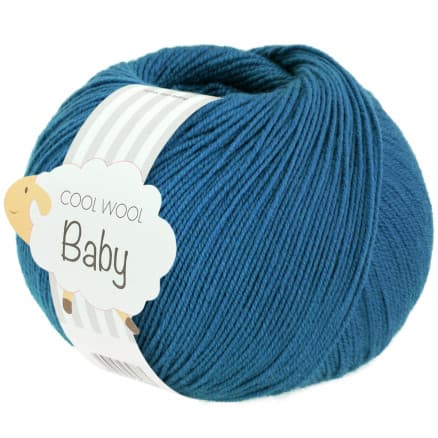 Lana Grossa Babygarn Cool Wool 326 Petrol Blå