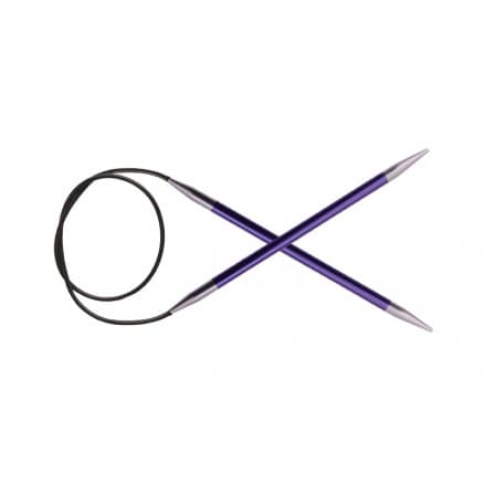 KnitPro Zing Aluminium Rundstickor 80cm 7,00mm / 31.5in US10Â¾ Amethyst