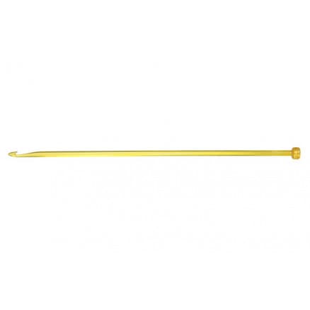 KnitPro Trendz Enkel virknål Akryl 30cm 6.00mm Gul till Tunisisk Virkning / Krokning