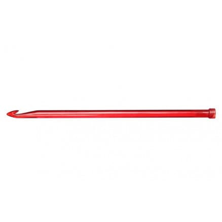 KnitPro Trendz Enkel virknål Akryl 30cm 12.00mm Röd till Tunisisk Virkning / Krokning