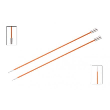KnitPro Zing Stickor / Jumperstickor Aluminium 25cm 2,75mm / 9.8in US2 Carnelian