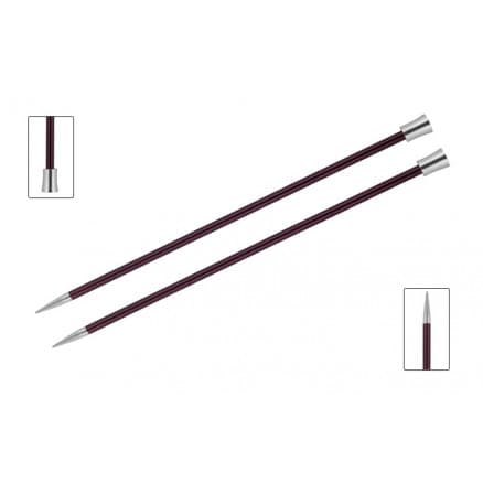 KnitPro Zing Stickor / Jumperstickor Aluminium 25cm 12,00mm / 9.8in US17 Purple Velvet