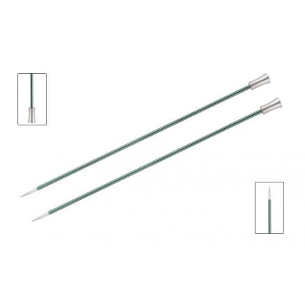 KnitPro Zing Stickor / Jumperstickor Aluminium 30cm 3,00mm / 11.8in US2Â½ Jade