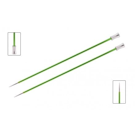 KnitPro Zing Stickor / Jumperstickor Aluminium 30cm 3,50mm / 11.8in US4 Chrysolite