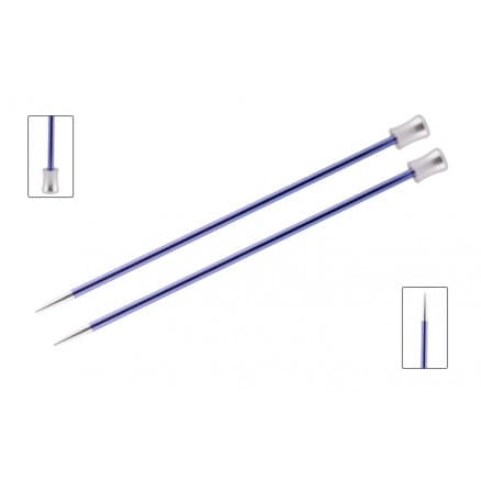 KnitPro Zing Stickor / Jumperstickor Aluminium 30cm 4,50mm / 11.8in US7 Iolite