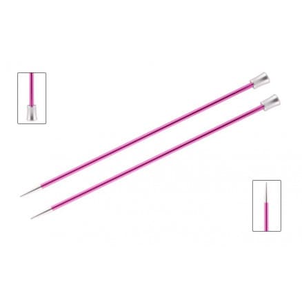 KnitPro Zing Stickor / Jumperstickor Aluminium 30cm 5,00mm / 11.8in US8 Ruby