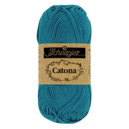 Scheepjes Catona Garn 400 Petroleum Blå - 25g