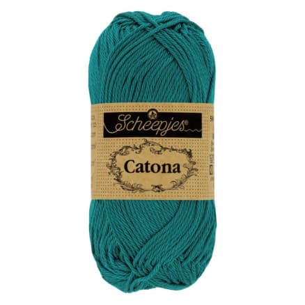 Scheepjes Catona Garn 401 Mörk Teal - 25g