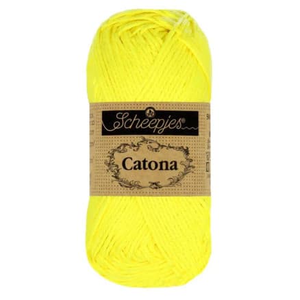 Scheepjes Catona Garn 601 Neon Yellow - 25g