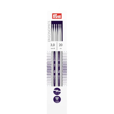 Prym Ergonomics Strumpstickor Plast 20cm 3,00mm / 7.9in US2½