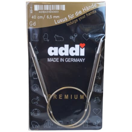 Addi Turbo Rundstickor Mässing 40cm 6,50mm / 15.7in US10Â½