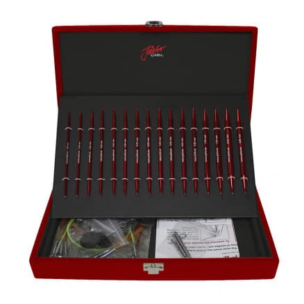 J�rbo R�d �ndstickorset Aluminium 60-80-100 cm 3,5-8 mm 8 storlekar Deluxe