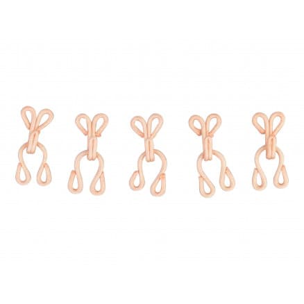 Pälshakar / Hyskor Beige 15 mm - 5 par