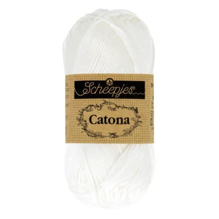 Scheepjes Catona Garn 106 Snövit - 100g