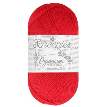 Scheepjes Organicon Garn 244 Röd Ros