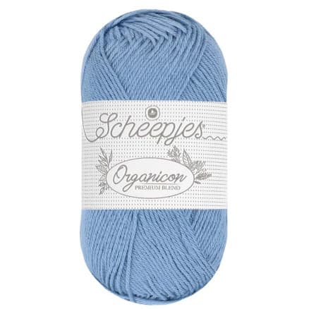 Scheepjes Organicon Garn 254 Stål Blå