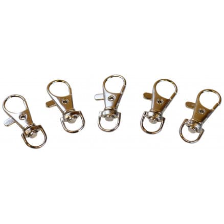 Infinity Hearts Karbinhake Försilvrad 38x17mm - 5 st.