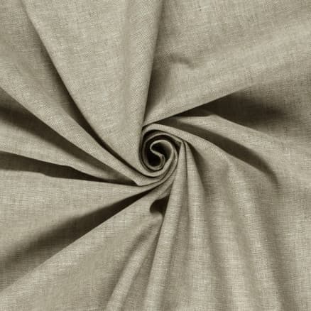 Linne/Bomull melerat 138cm 27 Mörk Beige - 50cm