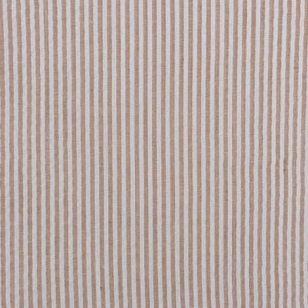 Seersucker med ränder 145 cm 552 Brun - 50cm