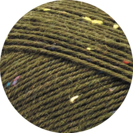 Lana Grossa Meilenweit 100 Tweed Garn 168 Mossgrön
