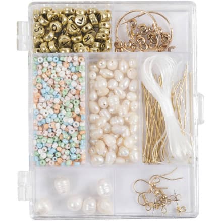 DIY Mix Smycken, Sötvattenspärlor, ca. 1100+ st., dova färger, 1 förp.