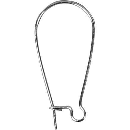 Ã–ronkrokar, L: 25 mm, försilvrad, 6 st./ 1 förp.
