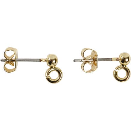 Ã–ronstift, L: 13 mm, Dia. 3,8 mm, Hålstl. 0,8 mm, förgylld, 10 st./ 1 förp.