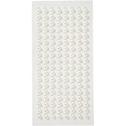Halvpärlor, Dia. 5 mm, vit, 144 st./ 1 förp.