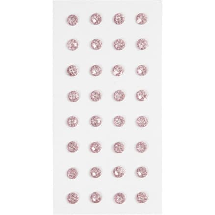 Rhinestones, Dia. 8 mm, ljusröd, 32 st./ 1 förp.