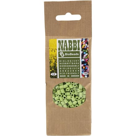 NABBI BioBeads, stl. 5x5 mm, Hålstl. 2.5 mm, medium, pastellfärger, 1000 st./ 1 förp.