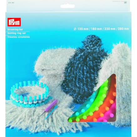 Prym Påtringeset / Knitting ring set - 4 storlekar inkl. nål och krok