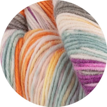 Lana Grossa Meilenweit 100 Merino Handfärgat Rainbow Garn 7015