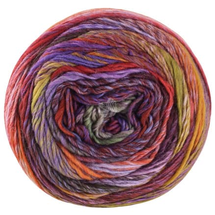 Lana Grossa Colorissimo Garn 214 Brun/Koppar/Lila/Aubergine/Grey-Green/Olive