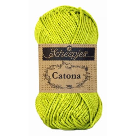 Scheepjes Catona Garn Unicolor 245 Green Yellow