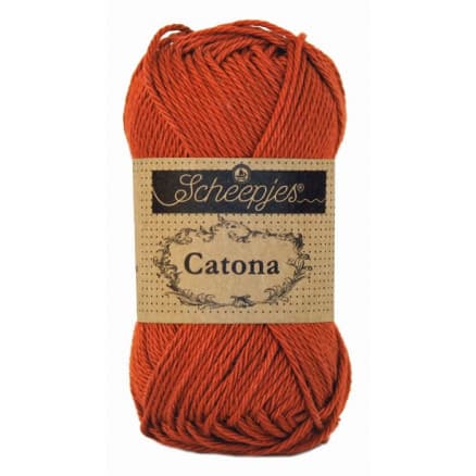 Scheepjes Catona Garn Unicolor 388 Rust