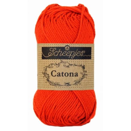 Scheepjes Catona Garn Unicolor 390 Poppy Rose