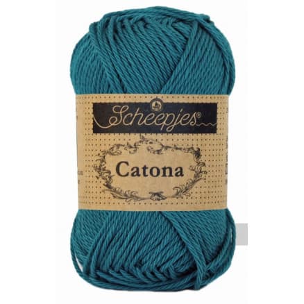 Scheepjes Catona Garn Unicolor 400 Petrol Blue