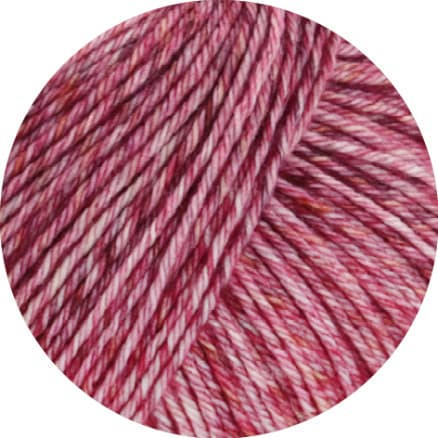 Lana Grossa Vintage Socks Garn 1009 Gammelrosa/Geramiumröd/Bordeaux Melange