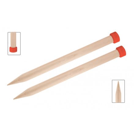 KnitPro Jumbo Birch Stickor / Jumperstickor Björk 25cm 20,00mm / 9.8in US36