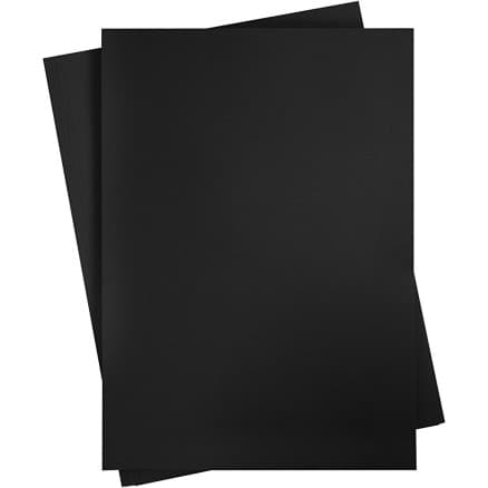 Kartong, ark 50x70 cm, 270 g, svart, 10 ark/1 frp.