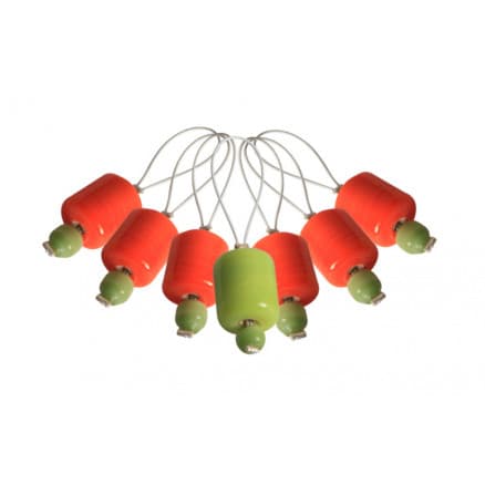 KnitPro Zooni Markeringsringar Orange Lily - 7 st
